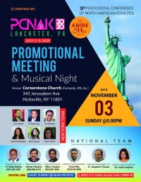 PCNAK Promotional meeting and Musical Night will be held in New Yourk on Novemebr 3rd, 2019